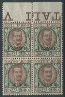 1921-22 DALMAZIA 1 CORONA QUARTINA MNH ** - ED720-2 - Dalmatia