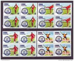 2004.103 CUBA 2004 FIFA SOCCER FUTBOL 100 ANIV COMPLETE SET MNH BLOCK 4 - Unused Stamps