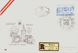 AUSTRIA. FDC INTERNATIONAL WELSER FAIR. 1966. WELS. REGISTERED MAIL - Maschinenstempel (EMA)