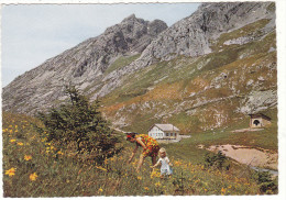 LE COL DE LA COLOMBIERE (74. Hte-Savoie), Alt. 1.618 M.  E  CI. 7  -  Scène Champêtre. Au Fond, Le Pic Du Jalouvre...... - Scionzier