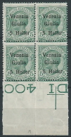 1919 VENEZIA GIULIA EFFIGIE 5 H QUARTINA MNH ** - ED744 - Venezia Giulia