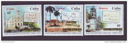 2005.292 CUBA 2005 POSTAL HISTORY COVER AND OLD ARCHITECTURE. POSTAL MUSEUM ANIV. COMPLETE SET MNH - Ungebraucht