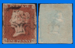 GB 1841-0102, QV 1d Red-Brown Letters L-C SG8, MC Cancel (Spacefiller) - Oblitérés