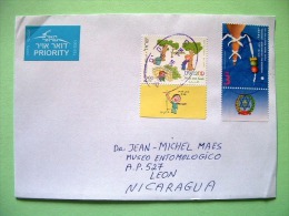 Israel 2013 Cover To Nicaragua - Child Game - Politics - Lettres & Documents