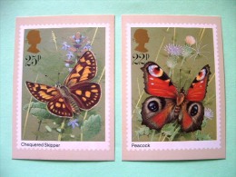 Two Postcards On Insects From England - Excelent For Maxicard - Insectes