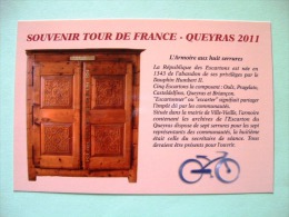 Postcard From France - Bicycle "Tour De France" With Nocturnal Butterfly On Back - Armoire Aux 8 Serrures - Insectes