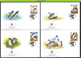 Nat312fb WWF FAUNA VOGELS PINGUINS BIRDS PENGUINS VÖGEL AVES OISEAUX FALKLAND ISLANDS 2002 FDC´s - FDC