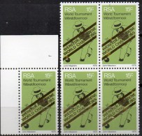 Mit AD In Gold Bowls WM 1976 Südafrika 491 ER+4-Block ** 4€ Bloque Hojita Championat M/s Sport Sheet Bf South Africa RSA - Blocks & Sheetlets