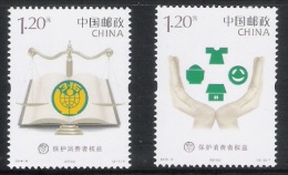China 2014-5 Consumer Rights Protection Stamps Food Justice Book Clothes House Bus Hand - Busses