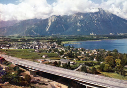 - CPSM -  VILLENEUVE - L'Autoroute Du Léman Et La Ville - 473 - Villeneuve