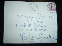 LETTRE TP MINARET 15F OBL. 25-11-1955 RABAT AGDAL MAROC - Covers & Documents