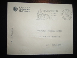 LETTRE PTT OBL.MEC. 10-3-1967 CHARTRES RP EURE ET LOIR (28) - Frankobriefe