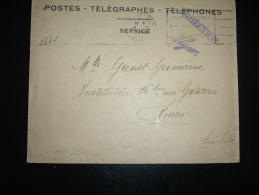 LETTRE PTT SERVICE OBL.MEC. 8 II 1930 ALGER RP ALGER + GRIFFE DIRECTION ALGER - Cartas & Documentos