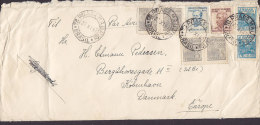 Brazil Shipsmail SS "NIDARLAND" Krogstad Shipping Cargo (Norway) In PRASA MAUA 1947 Cover Letra To Denmark (2 Scans) - Lettres & Documents