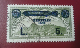 San Marino - 1933 Aerea 5 Lire Zeppelin - Luchtpost