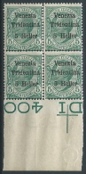 1918 TRENTINO EFFIGIE 5 H QUARTINA MNH ** - ED764 - Trentin