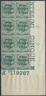 1918 TRENTINO EFFIGIE 5 H VARIETà POSIZIONE 69 MNH ** - ED769 - Trento