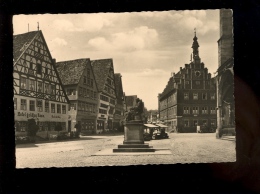 DINKELSBÜHL  Marktplatz Mit Christoph Von Schmid Denkmal 1958 ( Hotel Goldne Rose ) - Dinkelsbühl