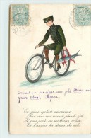 SOUVENIR DU 1er AVRIL  - Poisson Et Cycliste. - 1er Avril - Poisson D'avril