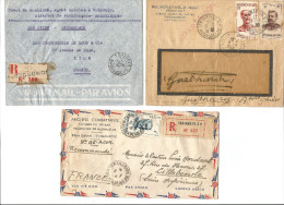 AIR FRANCE 3 Lettres PAR AVION  Madagascar France   Cachets D´arrivée Lisibles Pour 2 - 1927-1959 Lettres & Documents