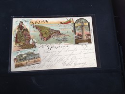 Postkarte Ansichtskarte Gruss Aus Helgoland 1897 - Helgoland