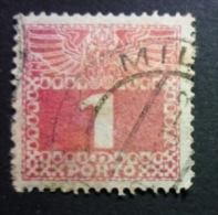 ÖSTERREICH - PORTOMARKEN 1908: Mi 34 Y, O - KOSTENLOSER VERSAND AB 10 EURO - Portomarken