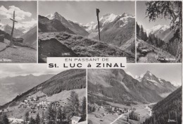 SUISSE,HELVETIA,SWISS,SWI TZERLAND,CHANDOLIN,VALAIS ,ZINAL,SIERRE,PIED WEISSHORN,SAINT LUC,photo Montage - Saint-Luc