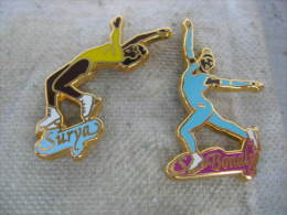 2 Beaux Pin´s De La Patineuse SURYA BONALY - Eiskunstlauf