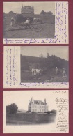 58 - 160814 - Château De CLINZEAU -2 CARTES PHOTOS Fenaison Attelage De Boeufs Et 1 CPA - Autres Communes