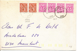 1982 Brief Met PZ855(strip 4)+1903(paar) Van Stabroek  Naar Brasschaat  Zie Scan(s) - 1977-1985 Zahl Auf Löwe (Chiffre Sur Lion)