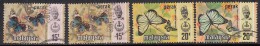 Perak 2 Diff. , Values,  Litho, Photo Varieties  Used 1971, 1977 Butterfly Insect, Malaysia - Perak