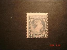Briefmarke 40 Cent Stahlblau Fürst Charles III. Monaco 1885 Michel Nr. 7 Postfrisch - Ongebruikt