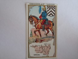 CHROMO CHROMOS CHOCOLAT LOUIT LORRAINE MIRECOURT NEUFCHATEAU LAMARCHE SAINT DIE EPINAL REMIREMONT DRAGON MILITAIRE - Louit