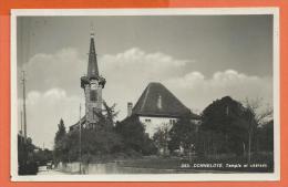 BGG1-16 Donneloye Temple Et Château. Non Circulé. Traces Colle Au Dos - Donneloye