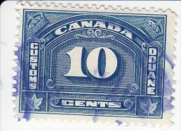 Canada Fiskale Zegel Douane Barefoot 9 £0.35 - Revenues