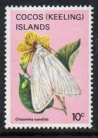 Cocos (Keeling) Islands 1982 Butterflies & Moths 10c MNH  SG 87 - Islas Cocos (Keeling)