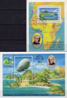 Brasiliana EXPO Rio 1979 St.Thomas-Insel Blocks 35+36 O 55€ Post-Flug Zeppelin Blocs Philatelics Sheets Bf Sao Tome - 1893 – Chicago (Etats-Unis)