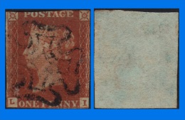 GB 1841-0107, QV 1d Red-Brown Letters L-I SG8 Plate 14 (Spec BS3b), MC Cancel - Oblitérés