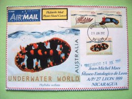 Australia 2012 Cover To Nicaragua - Marine Slugs - Storia Postale