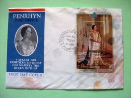 Cook Is. - Penrhyn 1980 FDC Cover - Bad Condition - Queen Birthday - Penrhyn