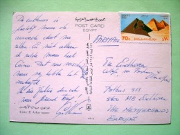 Egypt 1992 Postcard "Cairo - El Azhar Square" To Holland - Pyramids Sphinx - Briefe U. Dokumente