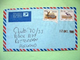 South Africa 1995 Cover To Holland - Animals Birds - Rabbit - Crane - Cartas & Documentos