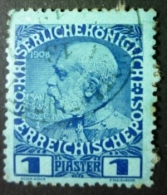 ÖSTERREICH - LEVANTE 1908: Mi 57 B, Dunkelblau Auf Grünlichblau, O - KOSTENLOSER VERSAND AB 10 EURO - Eastern Austria