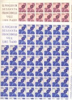 E3 - Italia 1967 EUROPA CEPT I Due Fogli Da 60 ***  Ripiegati :   ***  MNH . - Feuilles Complètes