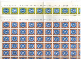E13 - Italia 1967 TURISMO I DUE Fogli RIPIEGATI : Da 100  Ripiegati :   ***  MNH . - Feuilles Complètes