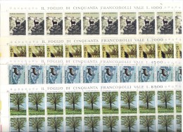 E4 - Italia 1967 NATURA I Quattro Fogli Da 50 Ripiegati  :   ***  MNH . - Feuilles Complètes