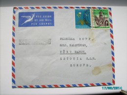 1964  SOUTH AFRICA  CAPE TOWN  TO USSR  RUSSIA  ESTONIA  AIR MAIL  ,  OLD COVER, 0 - Luchtpost