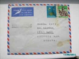 1964  SOUTH AFRICA  CAPE TOWN  TO USSR  RUSSIA  ESTONIA  AIR MAIL  ,  OLD COVER, 0 - Poste Aérienne