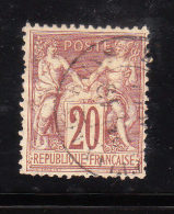 France 1876-78 Peace & Commerce 20c Used - 1876-1878 Sage (Type I)