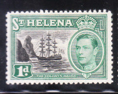 St Helena 1938-40 Badge Of Colony KG 1p Mint - Sainte-Hélène